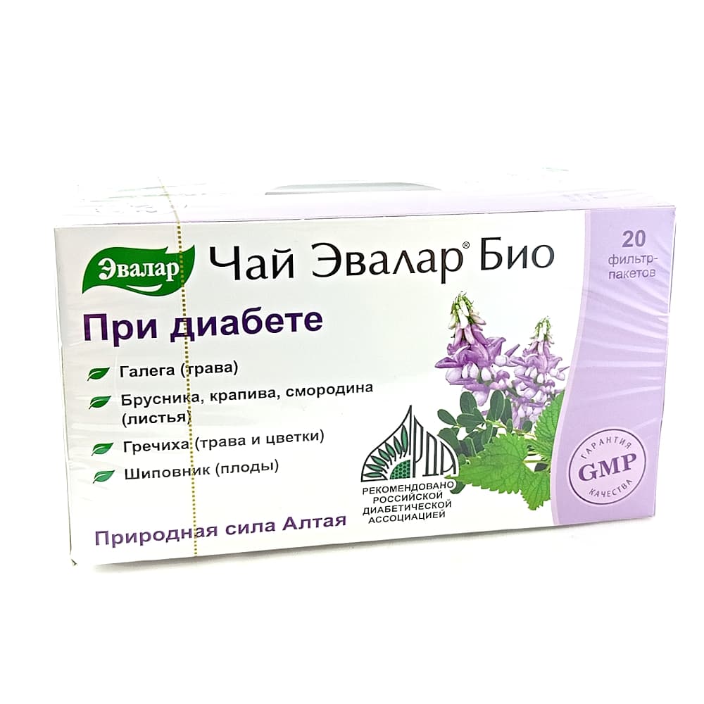 Чай Эвалар Био при диабете, фильтр-пакет 20шт 