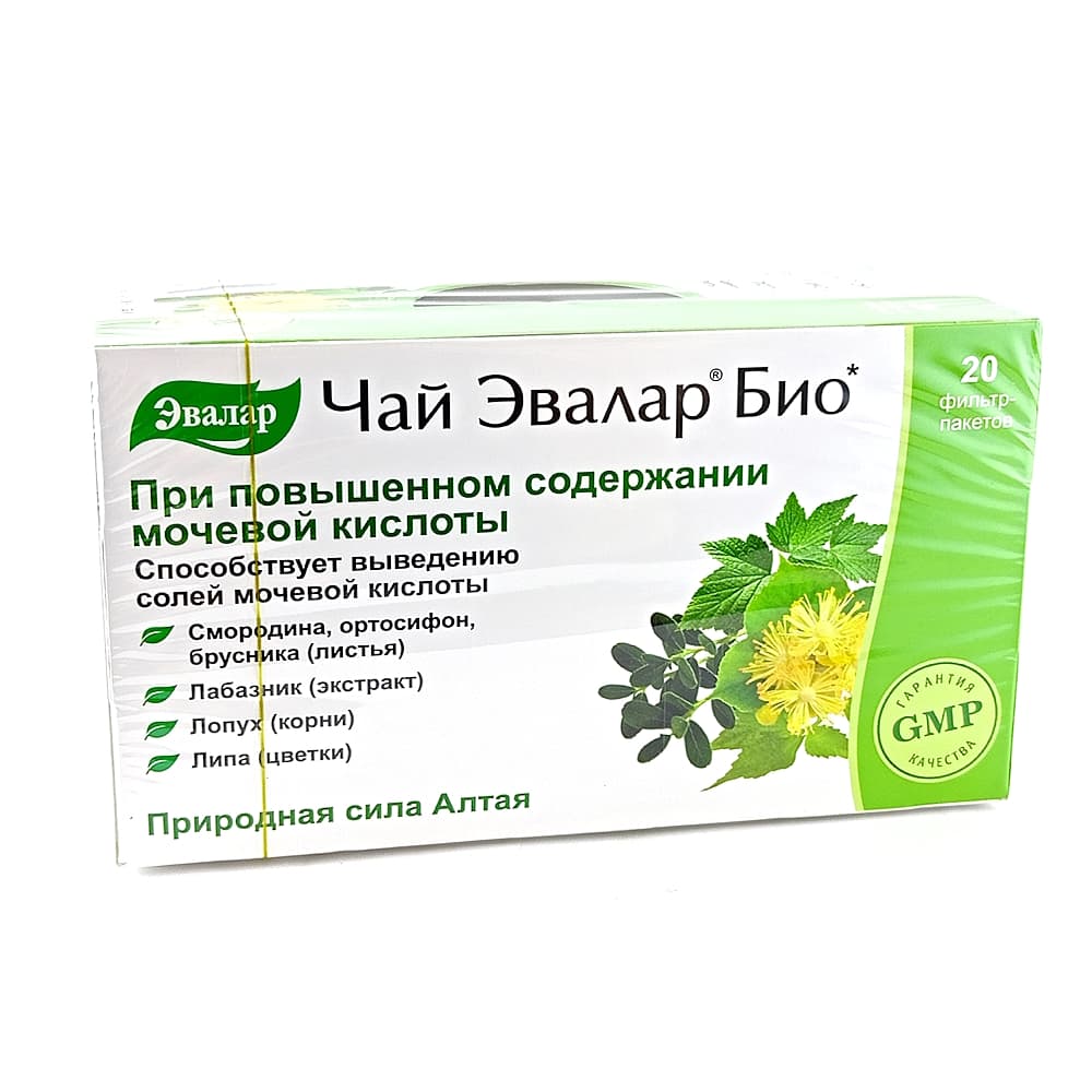 Чай Эвалар БИО при повышенном содержании мочевой кислоты 20 шт. фильтр-пакеты