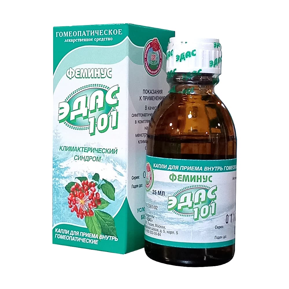Эдас-101 феминус капли гомеопатические,  25мл 