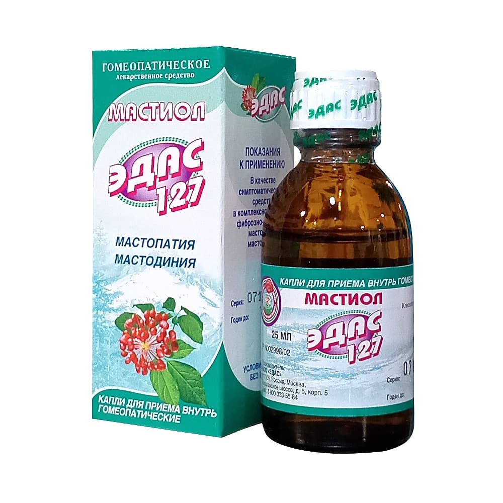 Эдас-127 мастиол, мастопатия капли 25мл 