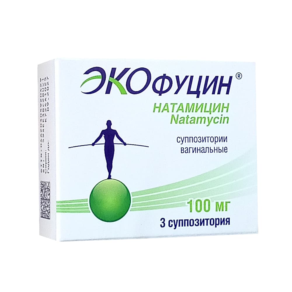 Экофуцин суппозитории ваг. 100 мг, 3 шт.