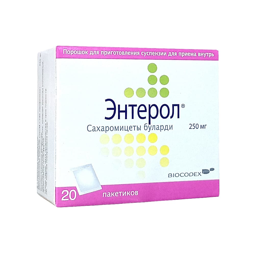 Энтерол порошок для приг.суспензии 250 мг, 20 шт