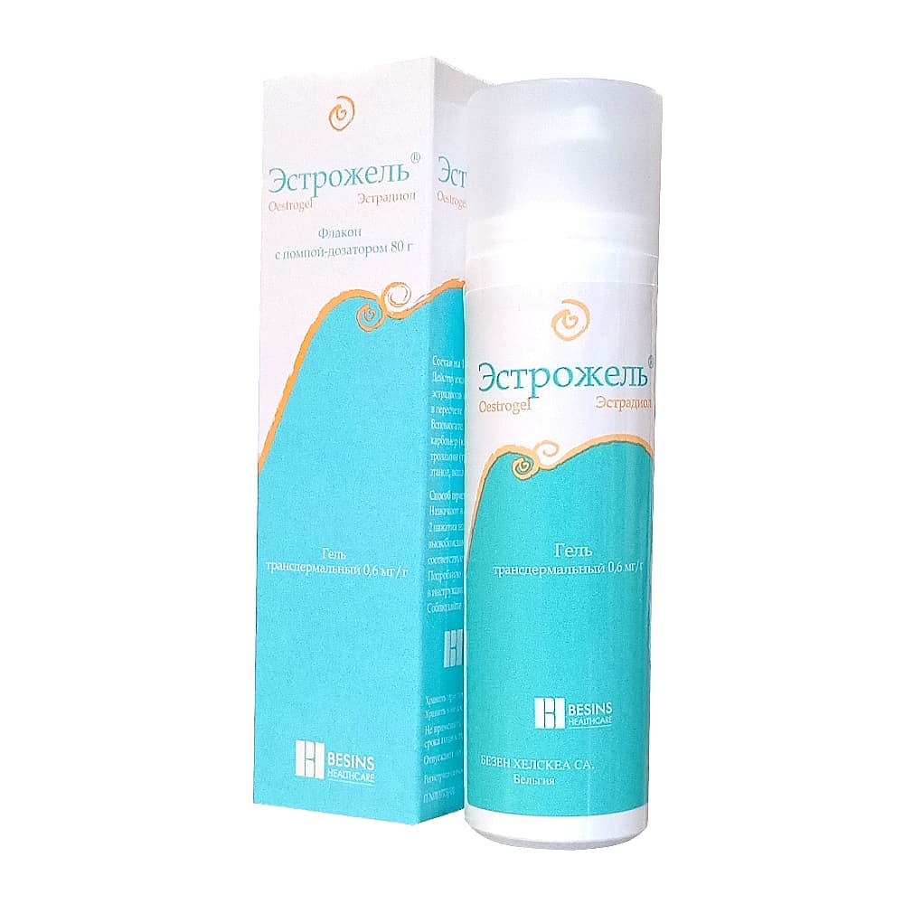 Эстрожель гель трансдермальный 0,6мг/г 80г флакон с помпой