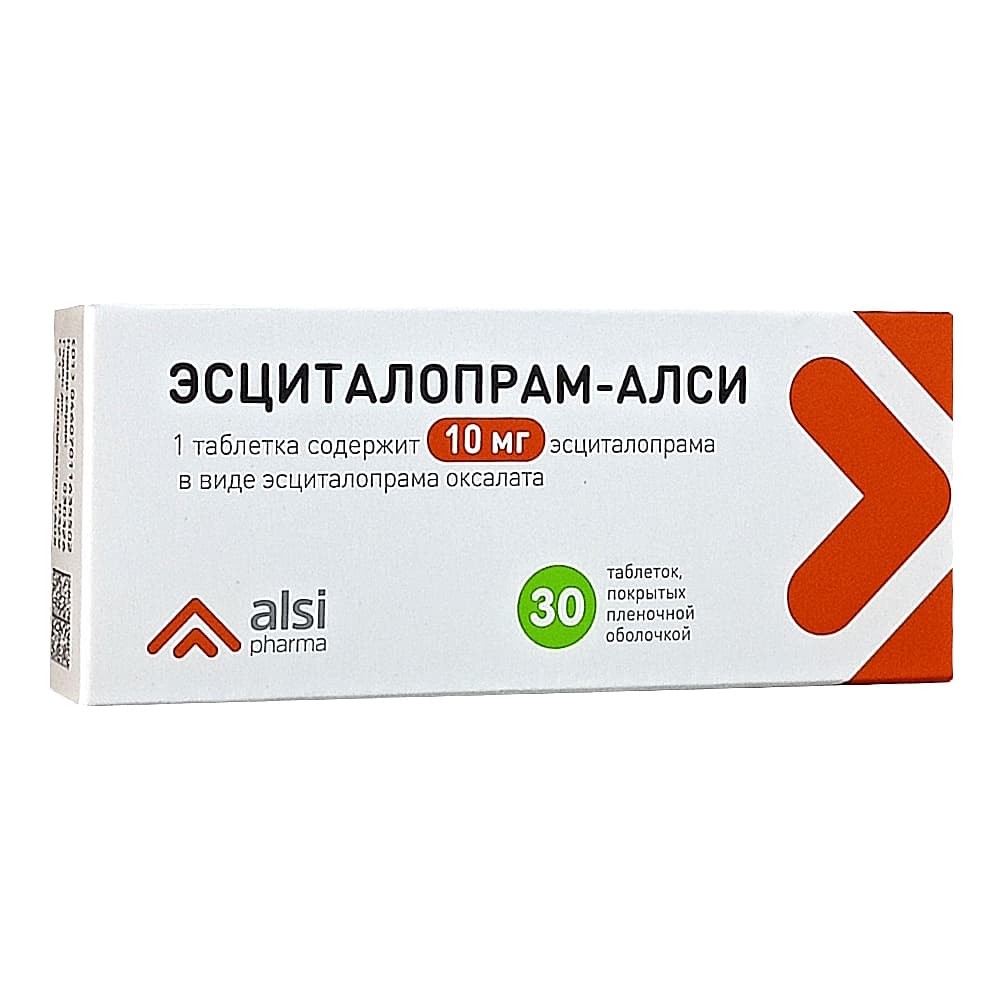 Эсциталопрам - АЛСИ таблетки 10мг, 30шт