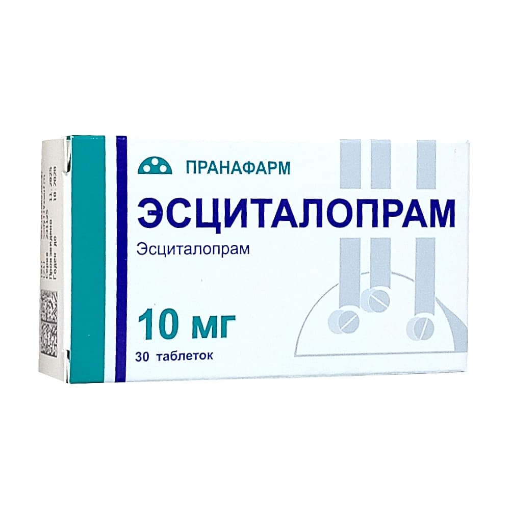 Эсциталопрам таблетки 10 мг, 30 шт